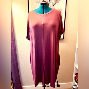Mauve tshirt dress
